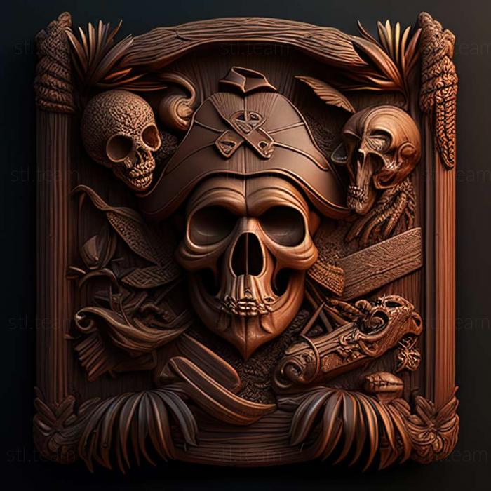 3D model Pirates Treasure Hunters game (STL)